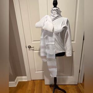 White Long-Sleeve Bow-Accent Blouse - Women